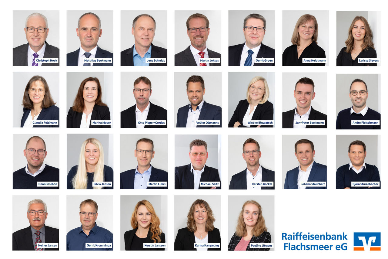 Übersicht aller Ansprechpartner Ihrer Raiffeisenbank Flachsmeer eG