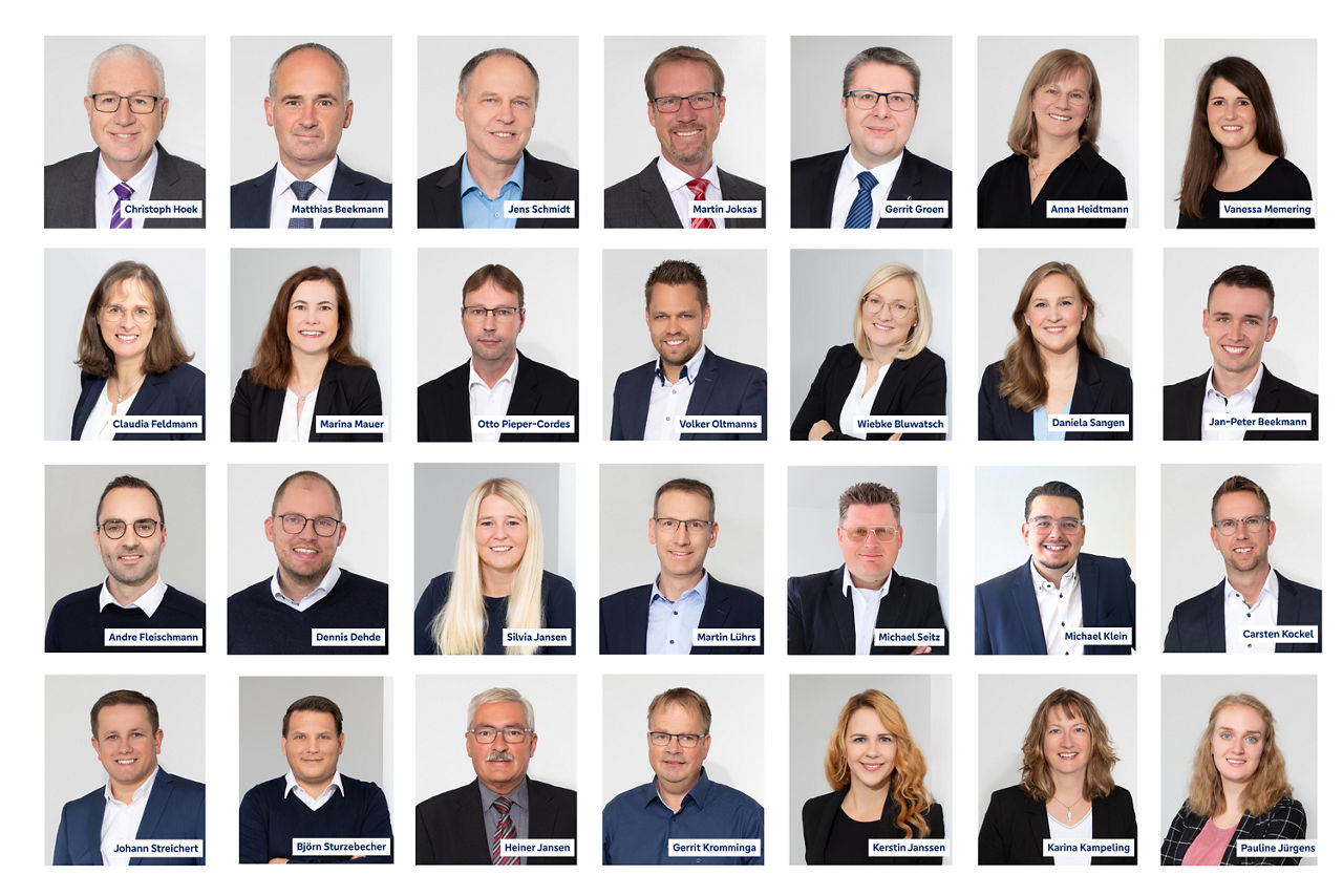 Übersicht aller Ansprechpartner Ihrer Raiffeisenbank Flachsmeer eG