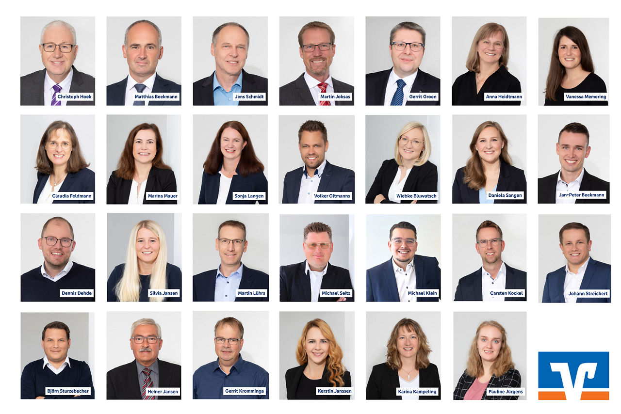 Übersicht aller Ansprechpartner Ihrer Raiffeisenbank Flachsmeer eG