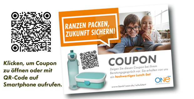 Coupon ONE Schulstart