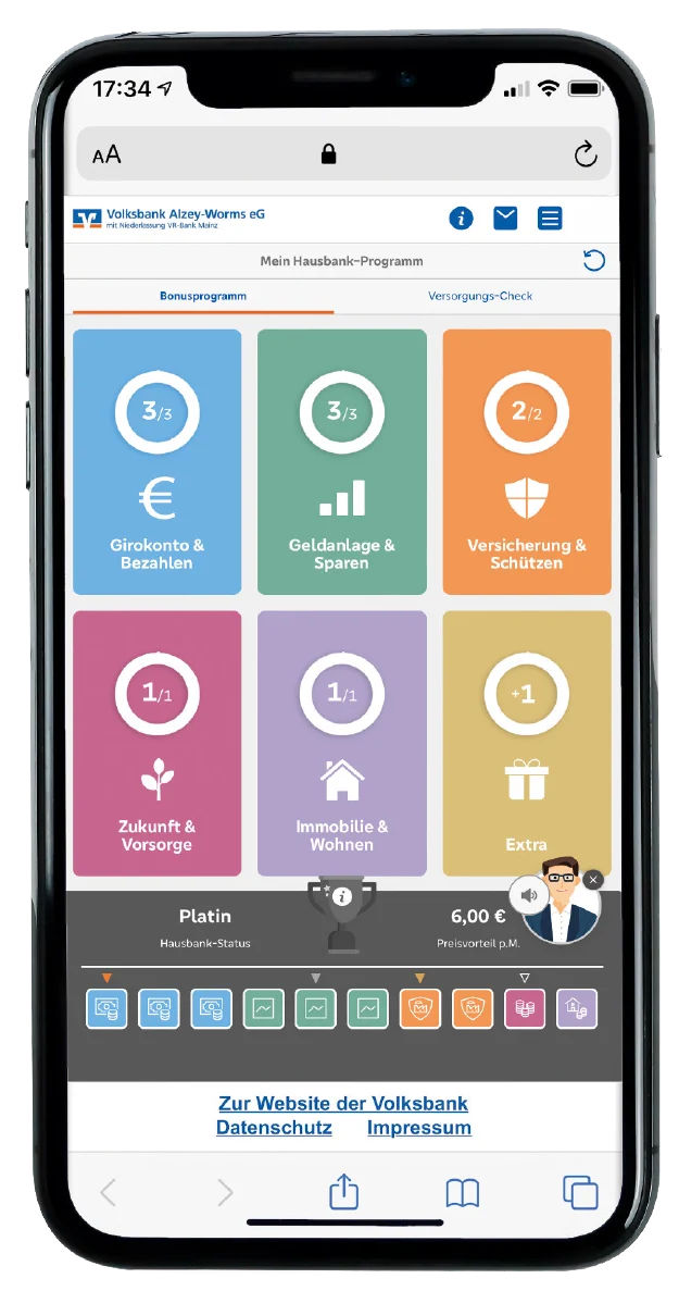 Smartphone Hausbankapplikation