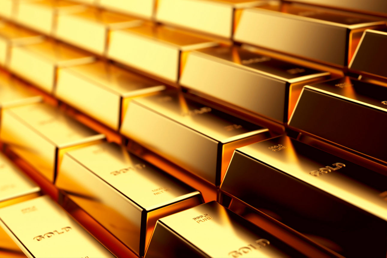 Ein Bild mehrer Goldbarren unsers Edelmetallpartners SOLIT