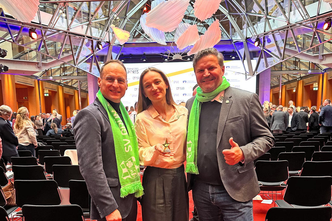 Enrico, Julia und Ralph bei der Veranstaltung Sterne des Sports 2026