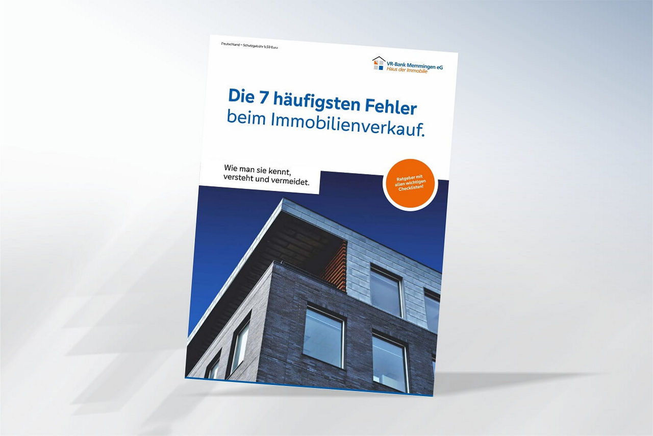 Titelbild der Ratgeber-Broschüre zum Thema: Die 7 häufigsten Fehler beim Immobilienverkauf