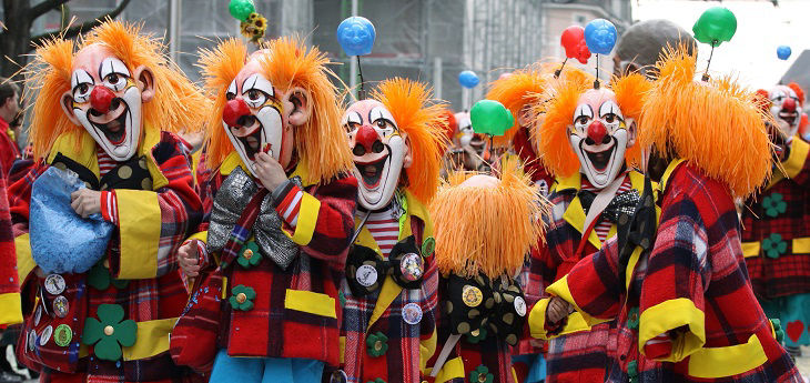 Clowns beim Fastnachtsumzug