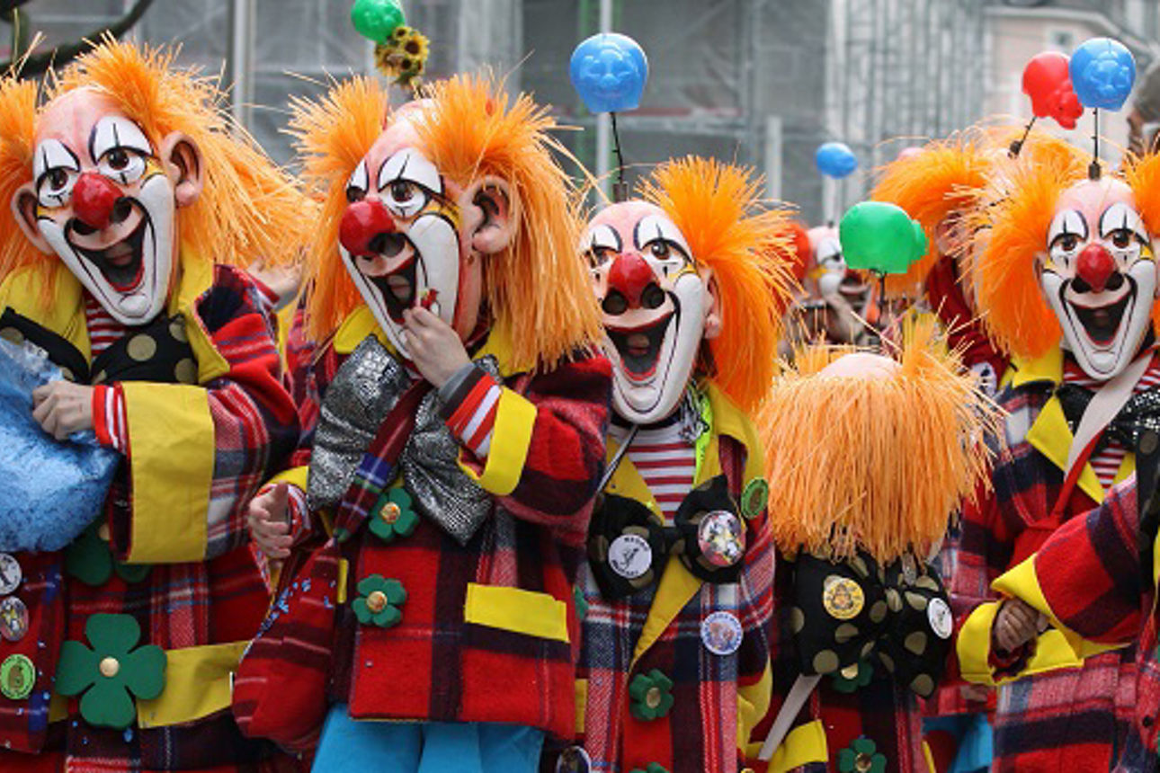 Clowns beim Fastnachtsumzug