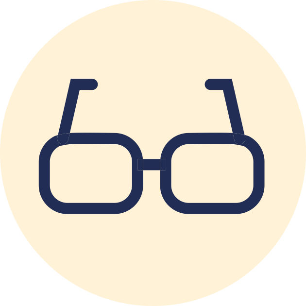 Icon Brille für Blick & Check Vorsorgeuntersuchungen