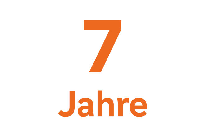 Schriftzug 7 Jahre