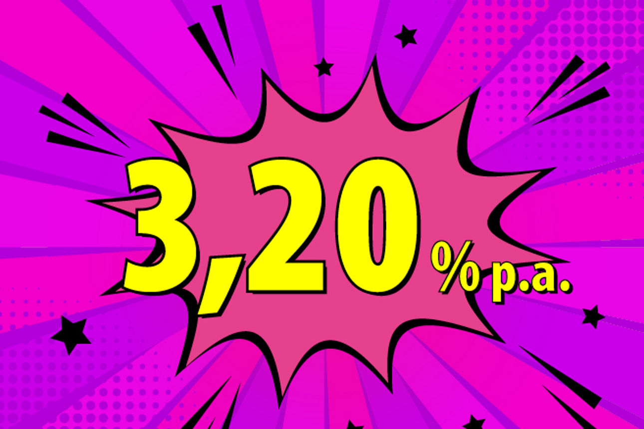 Comiczeichnung mit dem Zinssatz 3,20 % p.a.
