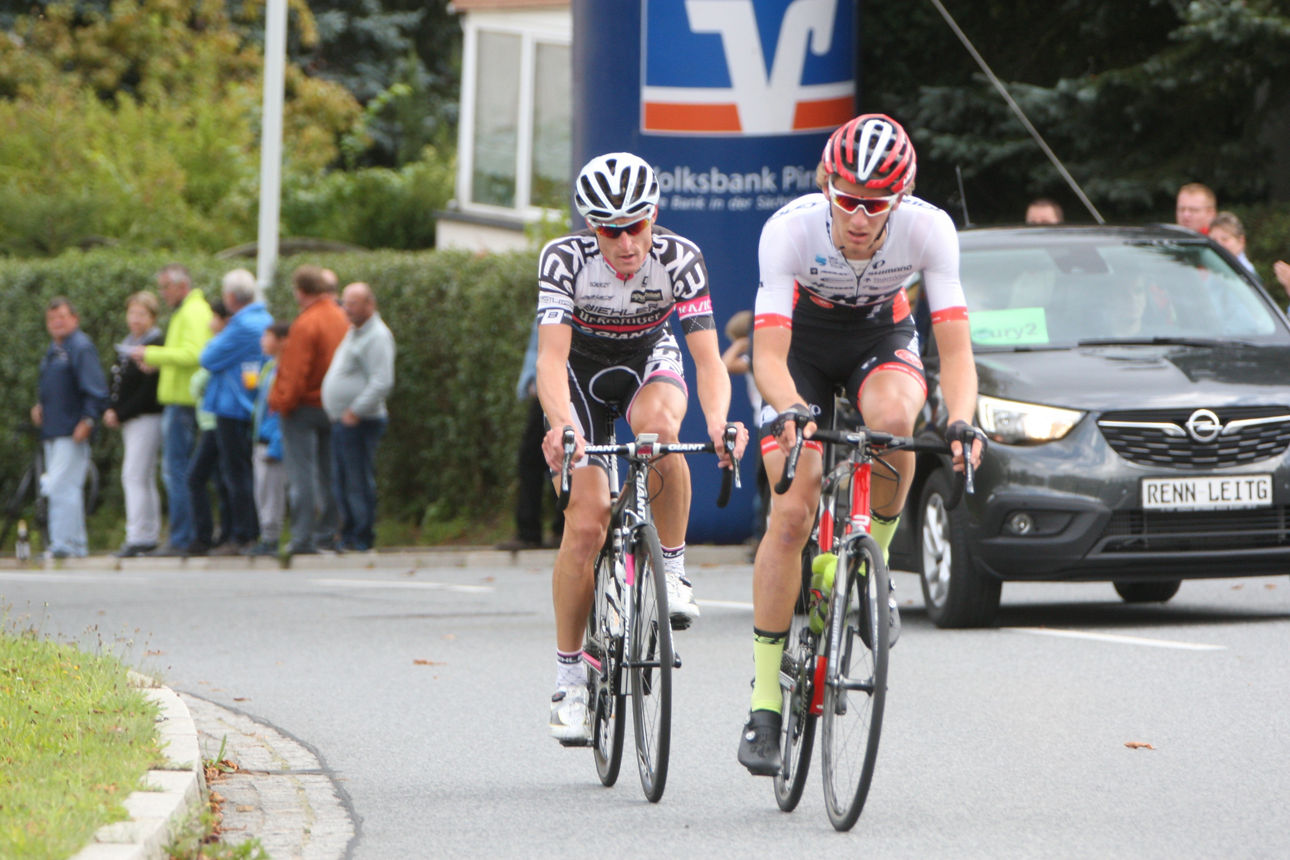 Radrennsportler im Rennen
