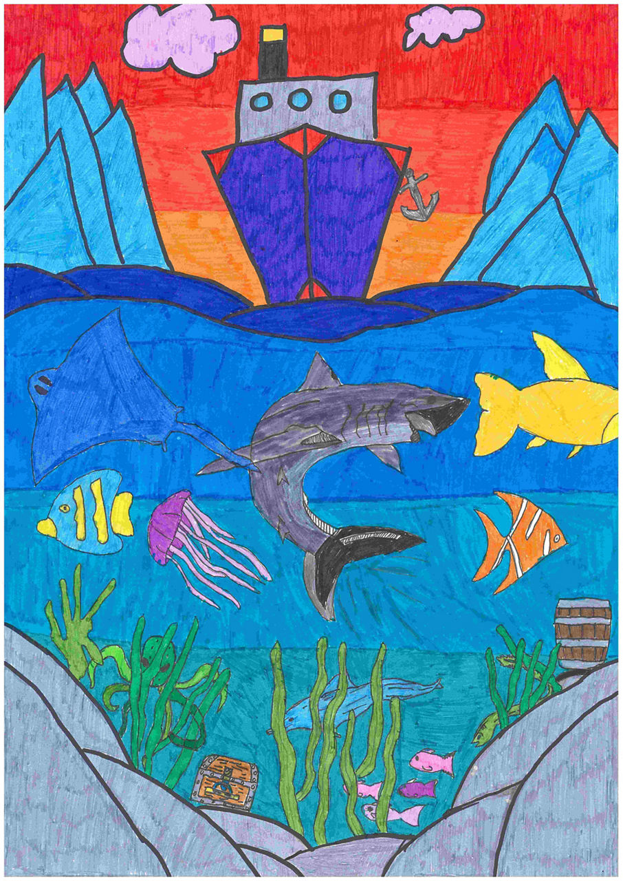 Altersgruppe 3 Platz 7 - Die Unterwasser- und Überwasserwelt
