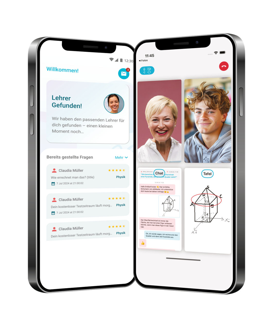 Handy mit ubiMaster auf dem Bildschirm