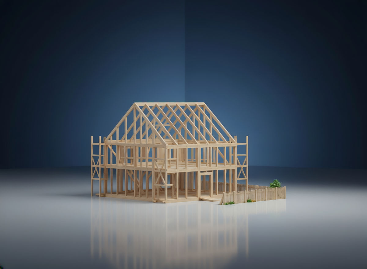 Abbildung Rohbau Einfamilienhaus