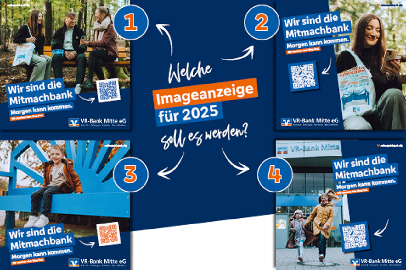 vier Vorschläge der Imageanzeigen