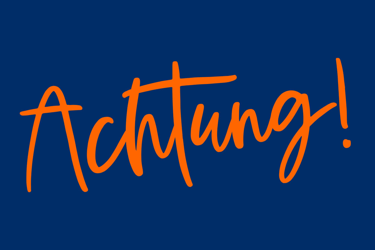 Hinweis mit dem Text Achtung! 