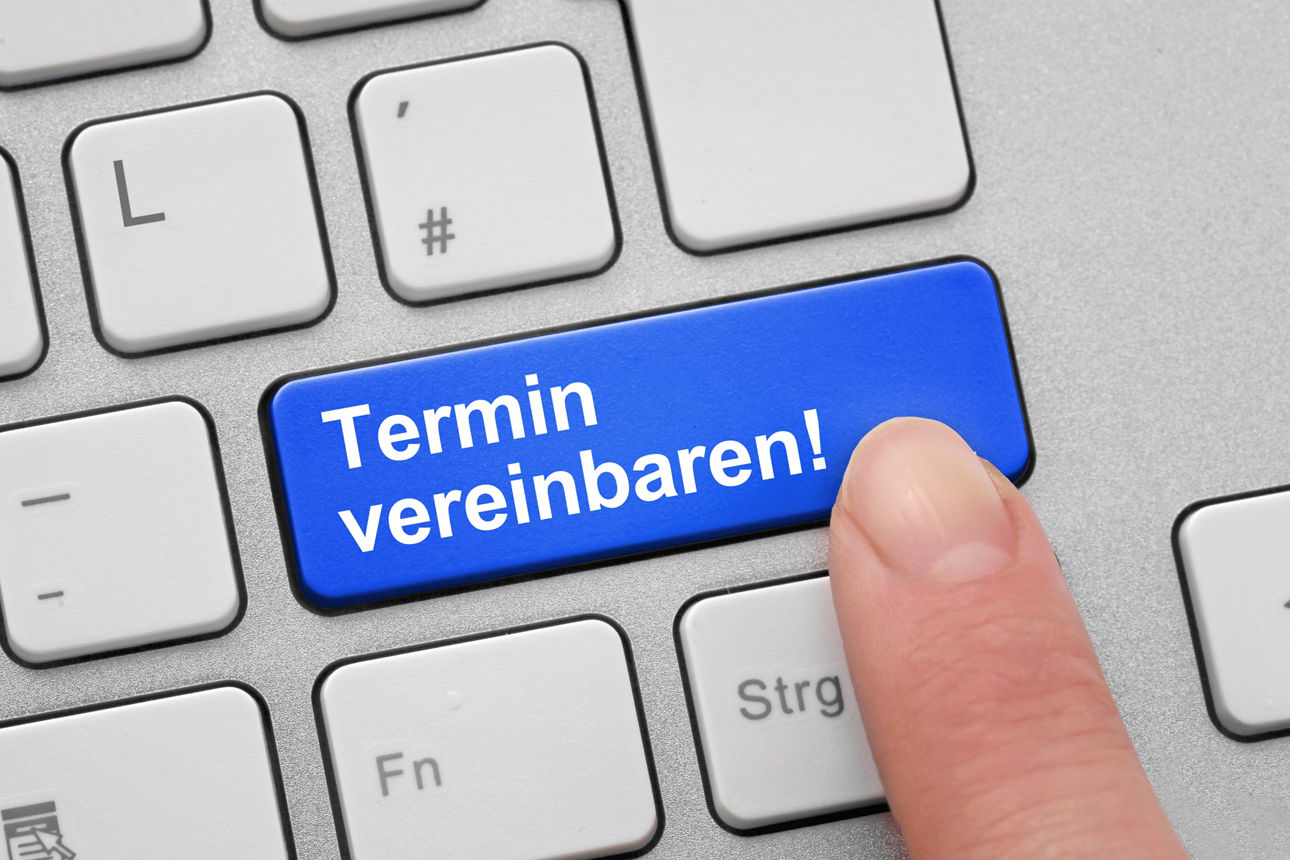Tastatur mit Termin vereinbaren