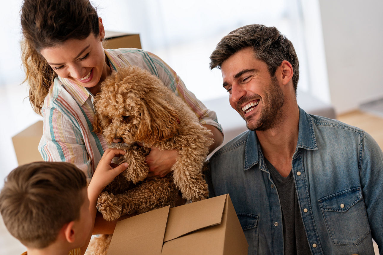 Familie mit Hund