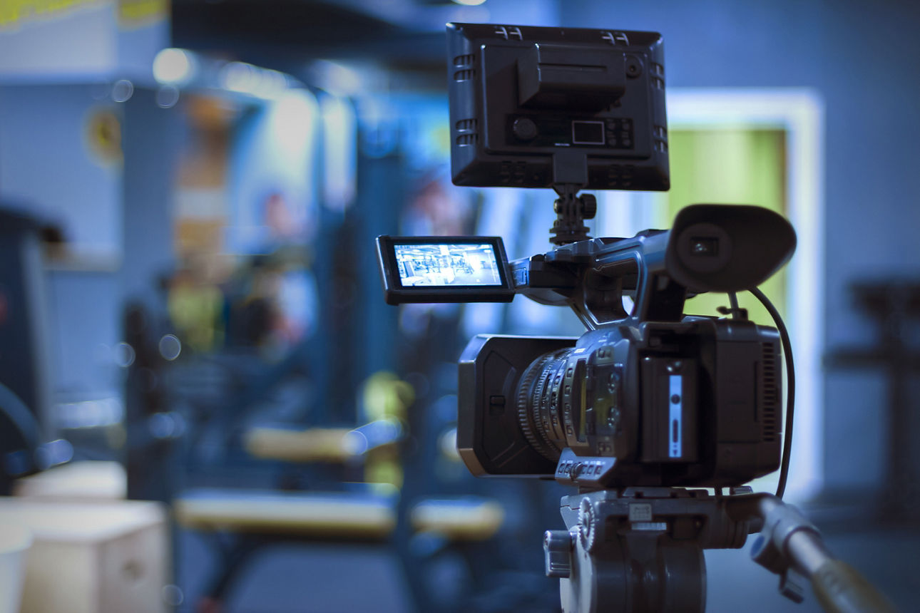 Kamera filmt ein Interview
