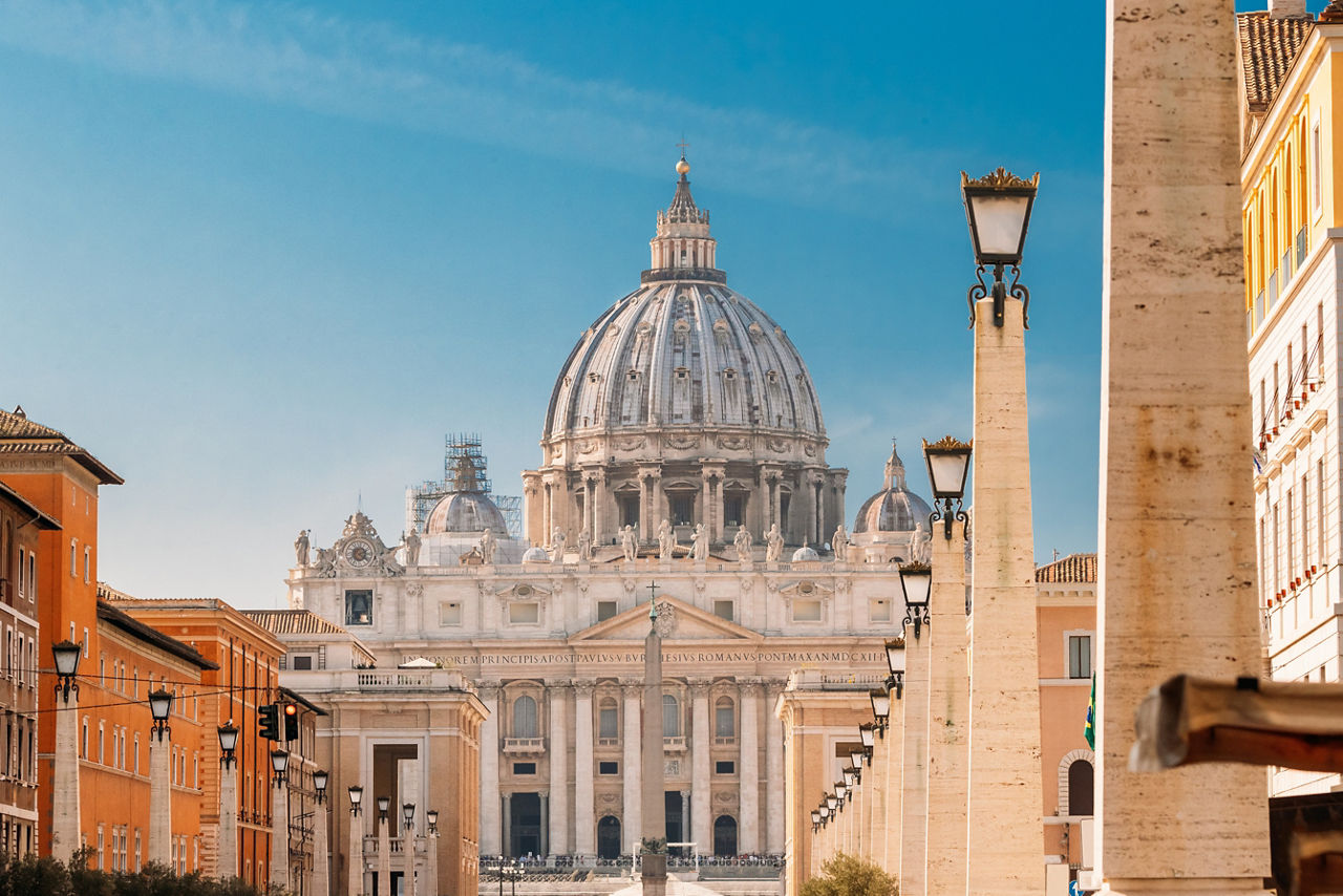 Beautiful view of St. Peter's Basilica