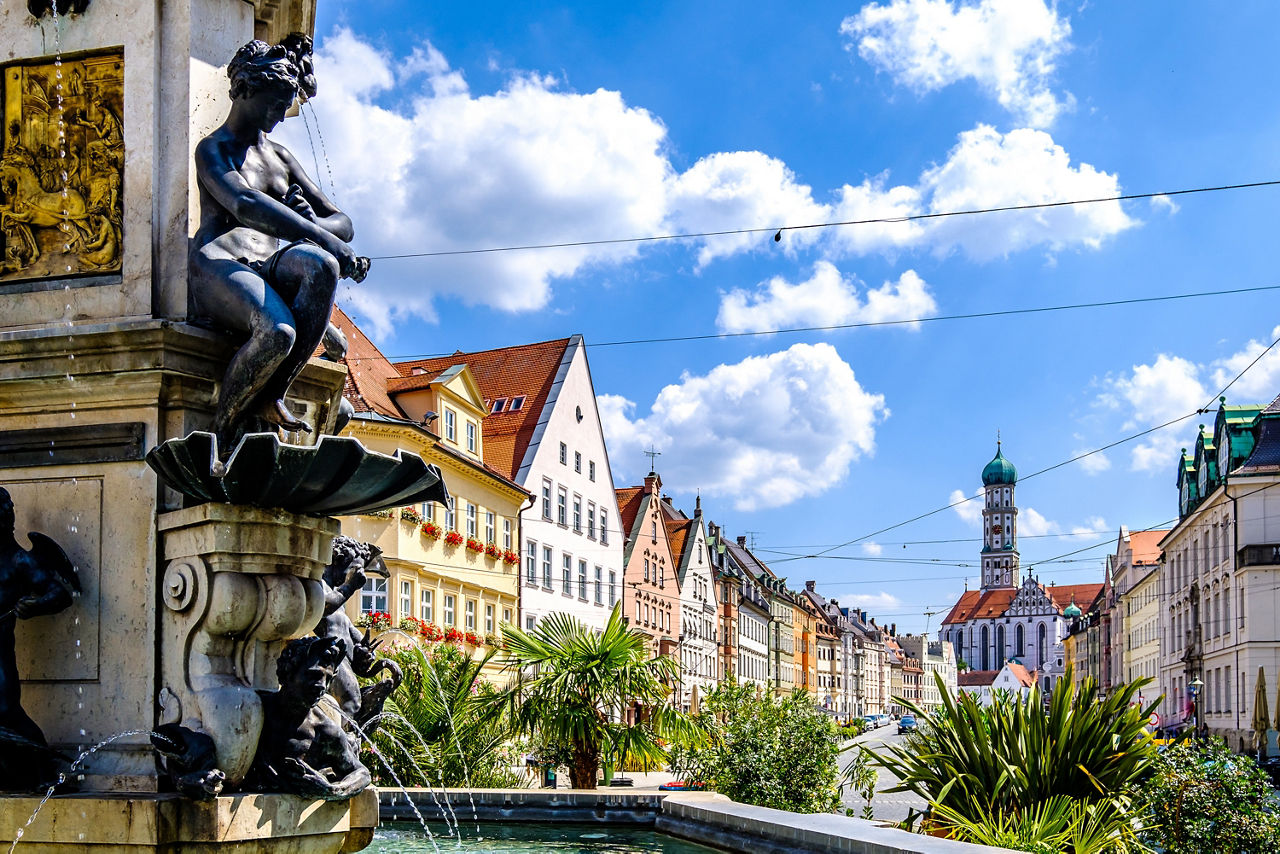 Blick in die Maxstraße in Augsburg