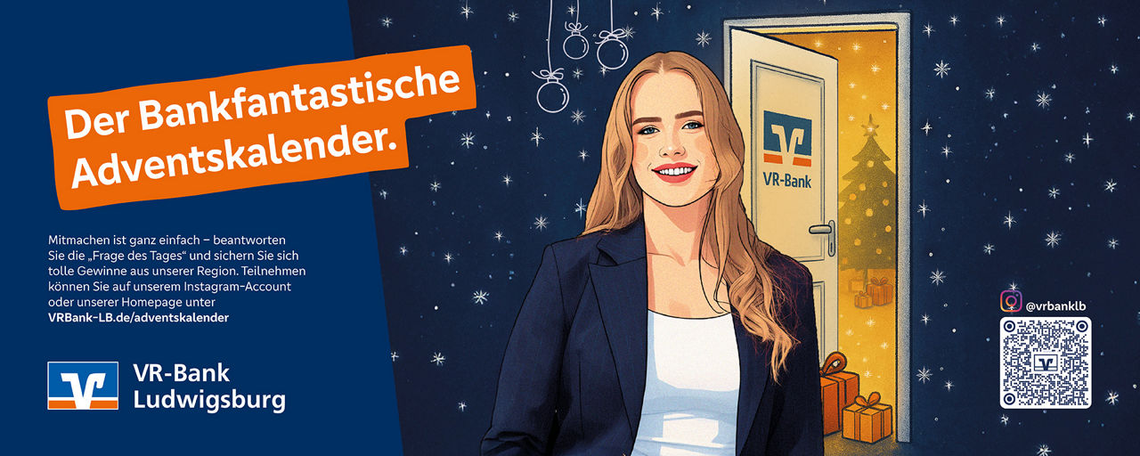 Vanessa Groß als KI-Comic Figur präsentiert Ihren "Bankfantastischen Adventskalender" 