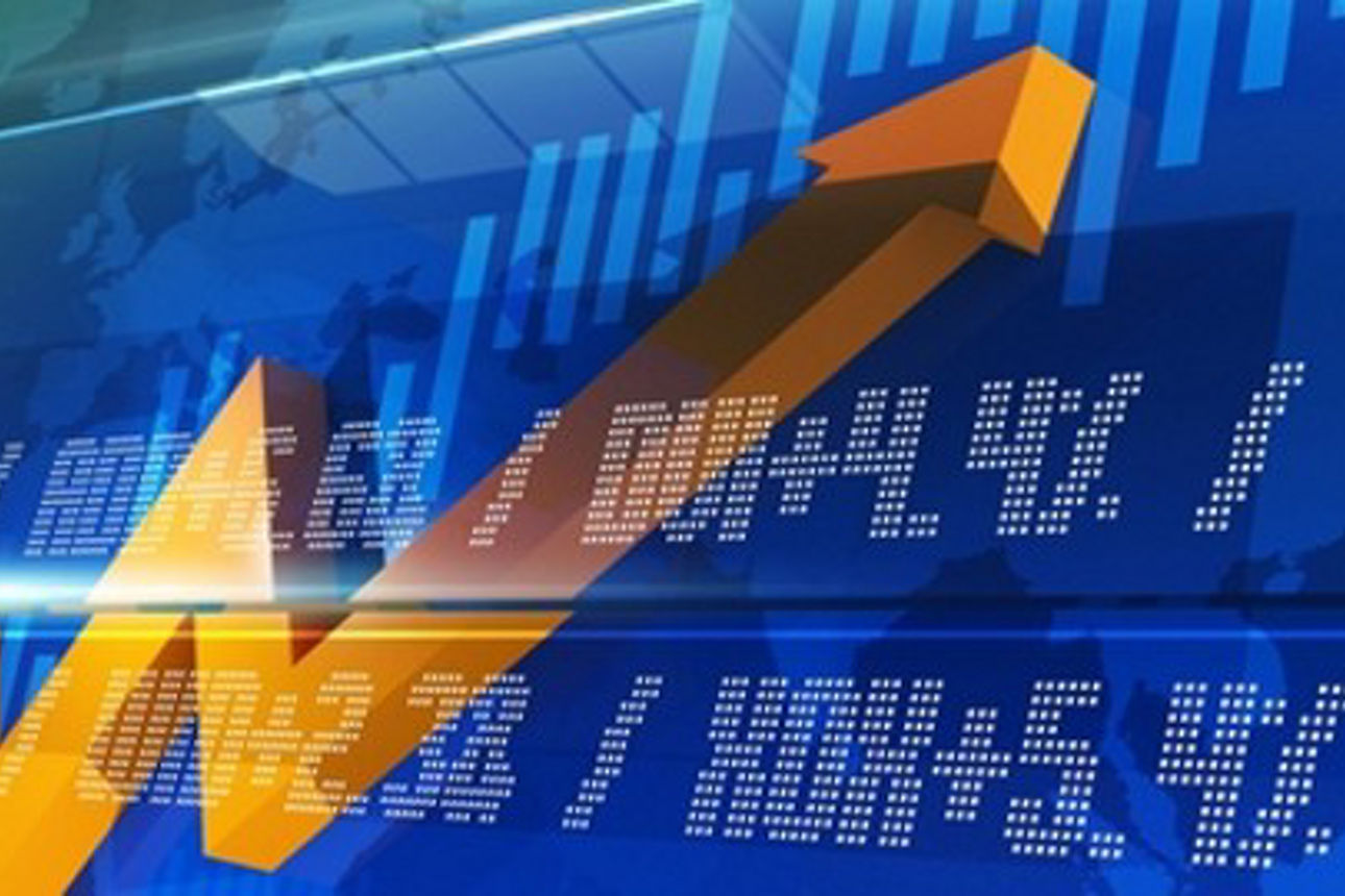 Bild das einen aufsteigenen Börsenverlauf darstellen soll