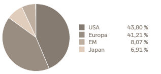 Grafische Darstellung der Allokation nach Ländern