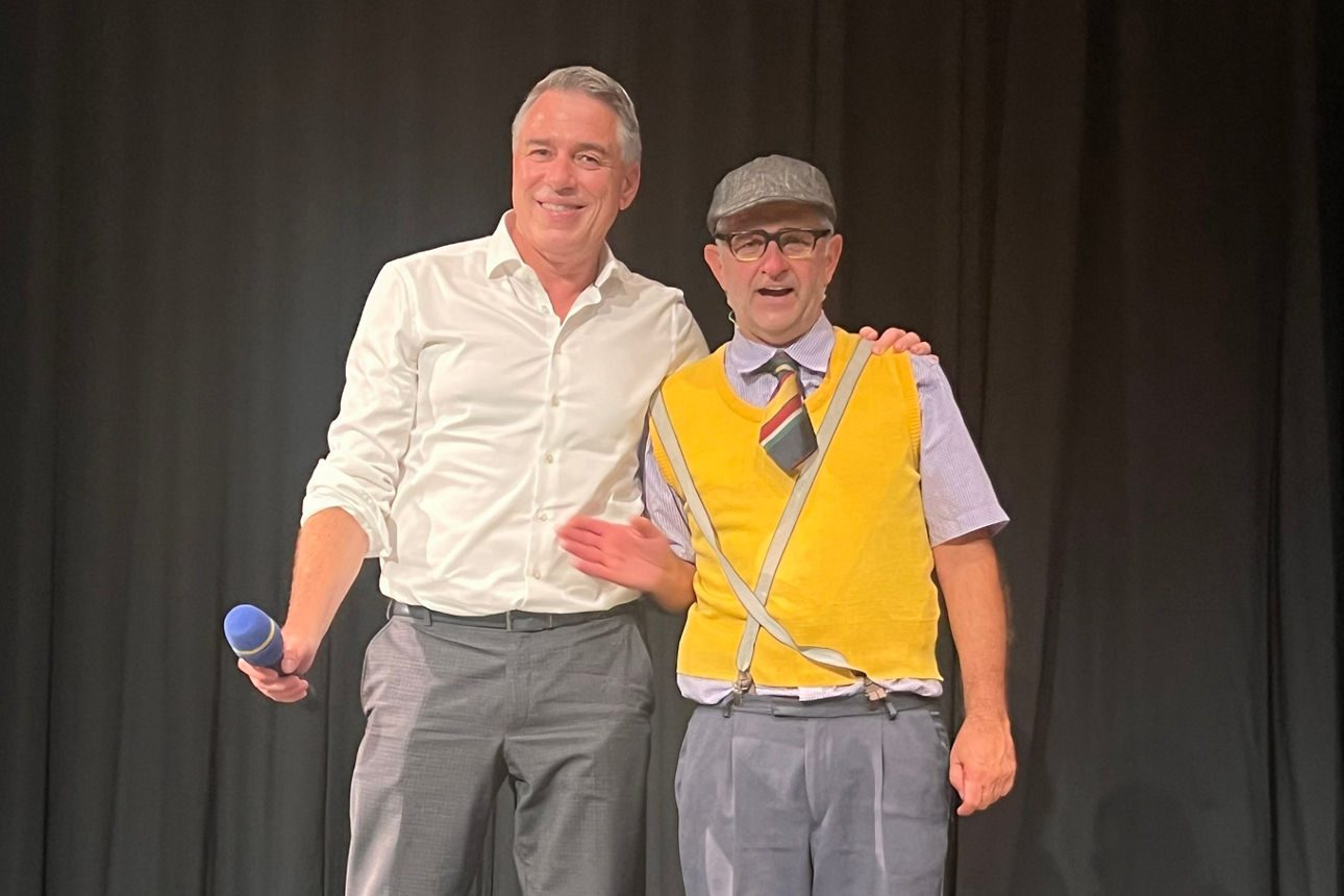 Kabarretist Alois Gescheidle und ARV Dirk Lachenmaier