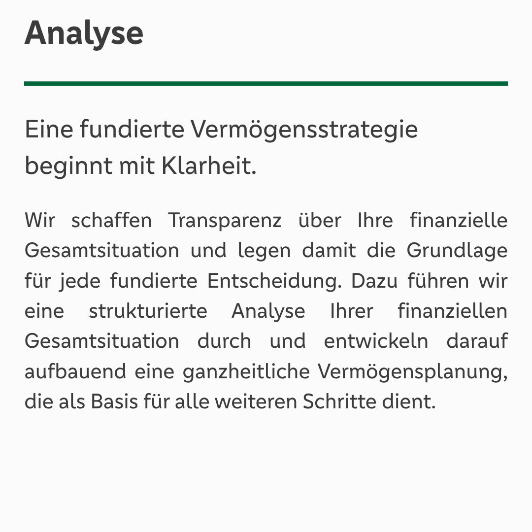 Unser Leistungsversprechen - Analyse