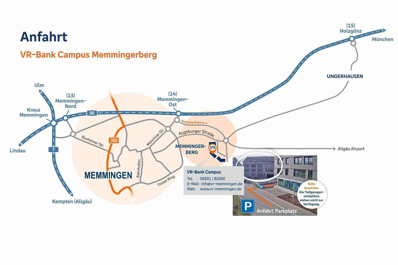 Anfahrtsskizze VR-Bank Campus