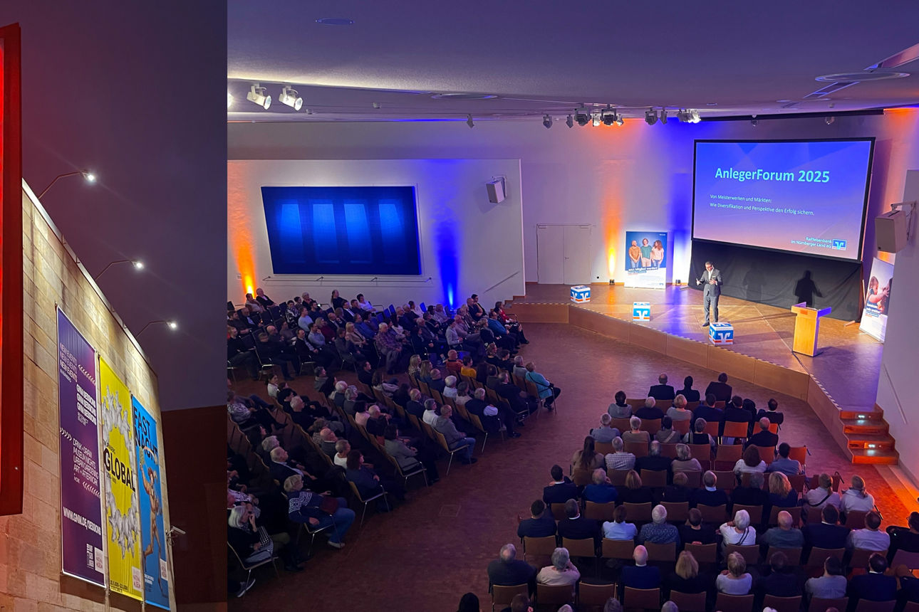 Blick von oben in den Aufsesssaal