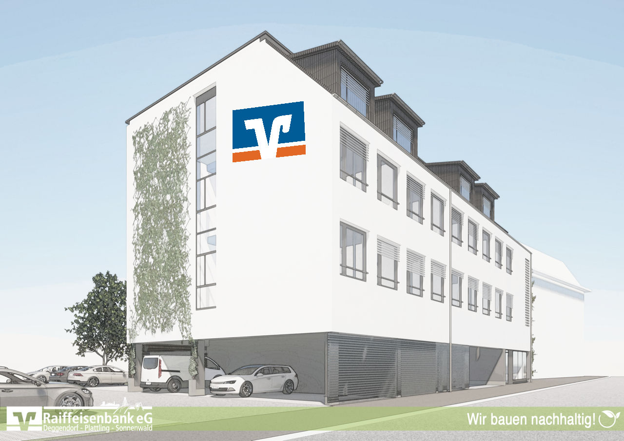 Grafische Ansicht des Neubaus in Deggendorf