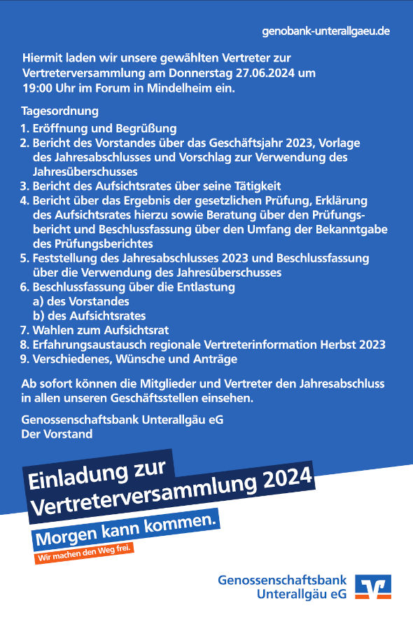 Vertreterversammlung 2024