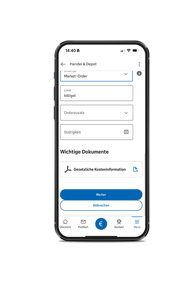 Screenshot von Kurzanleitung lesen