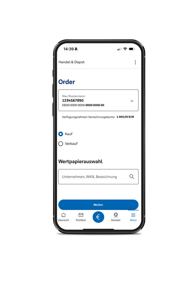 Screenshot von Biometrie genehmigen 