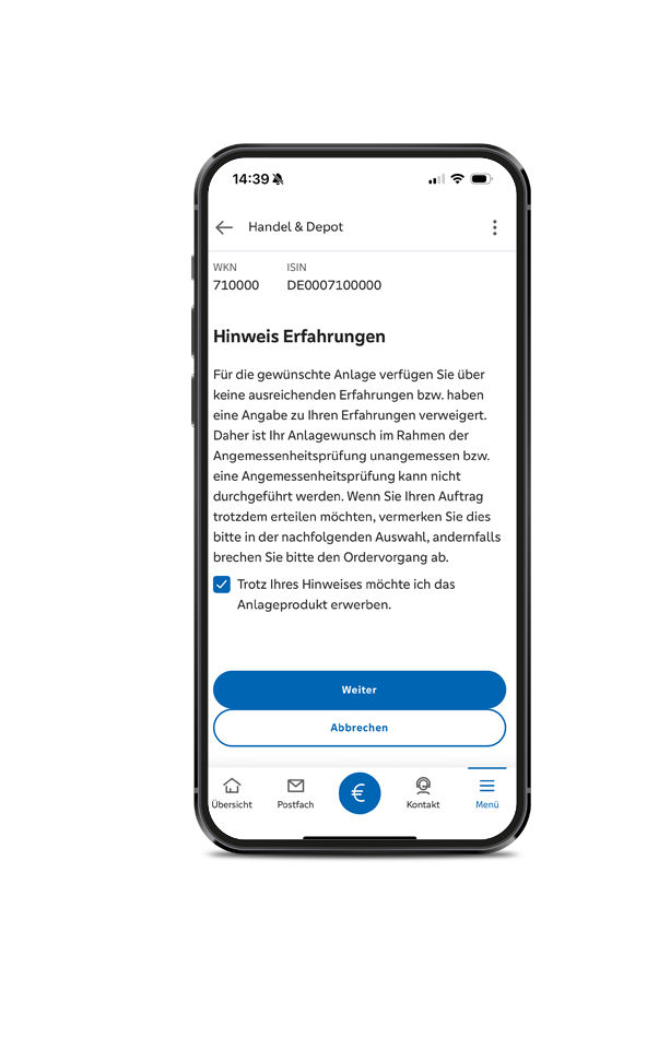 Screenshot von VR-NetKey und PIN anmelden