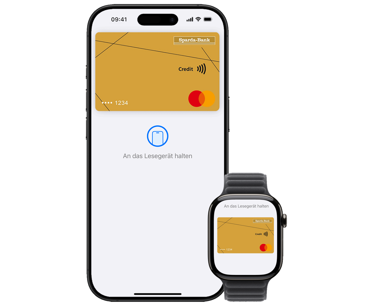 iPhone und Apple Watch mit Mastercard Goldcard der Sparda-Bank Nürnberg eG