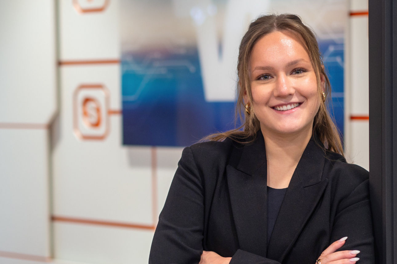 Auszubildene Bankkauffrau Sophie Solomachin