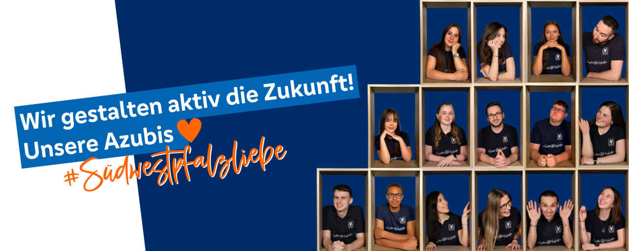Gruppenbild der Auszubildenden der VR-Bank Südwestpfalz eG