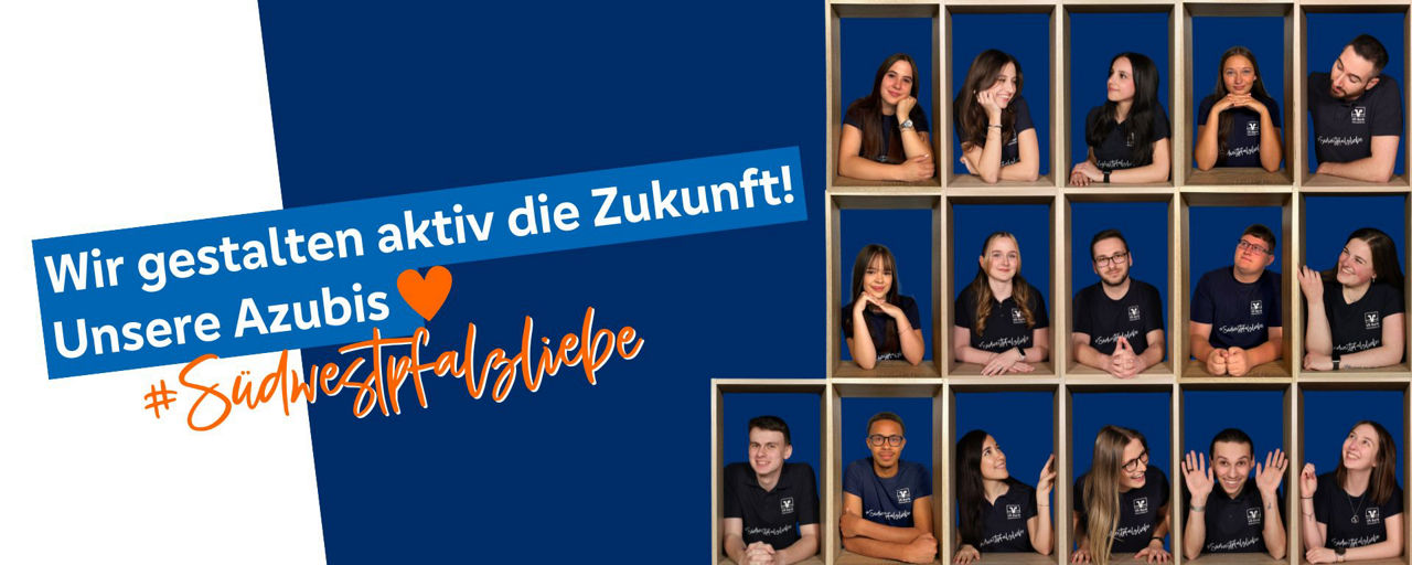 Gruppenbild der Auszubildenden der VR-Bank Südwestpfalz eG