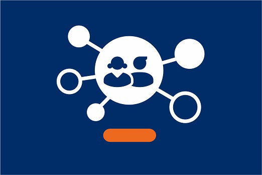 Grafische Darstellung in Form von Icons mit zwei Azubis 
