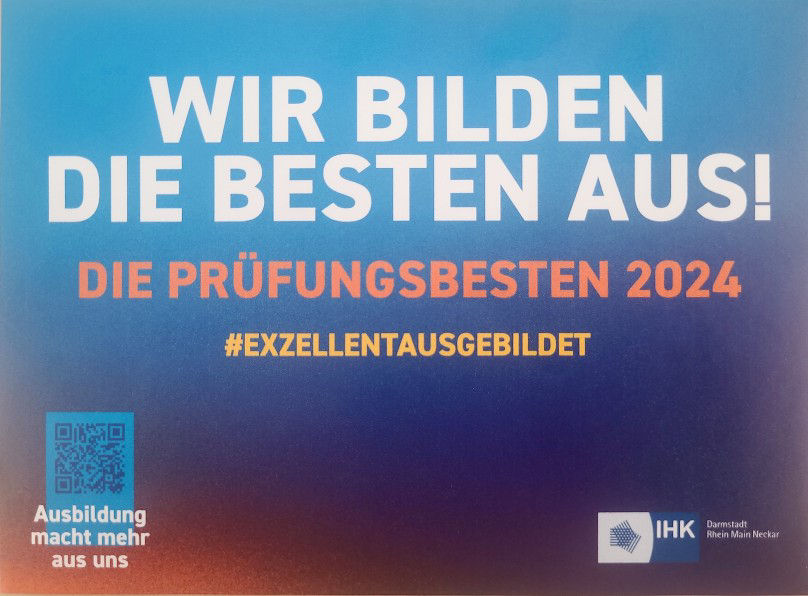 Auszeichnung von der IHK für gute Ausbildung