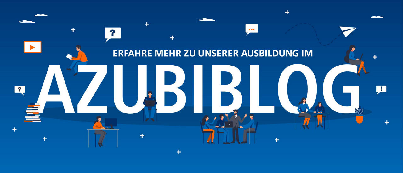 Junger Mann beim Videodreh für das Azubinetzwerk next vor einer Leinwand