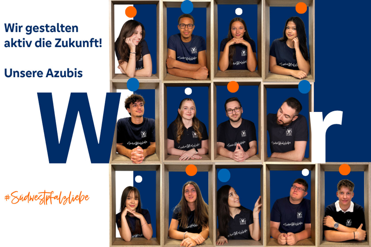 Collage mit Bildern unserer Azubis