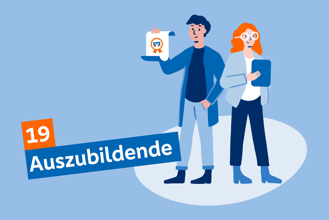 Illustration, die zeigt, wie viele Menschen ausgebildet wurden