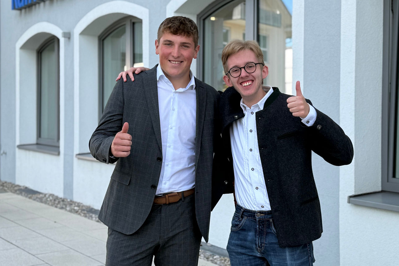 Unsere neuen Azubis: Jakob Münster und Dominik Hörl