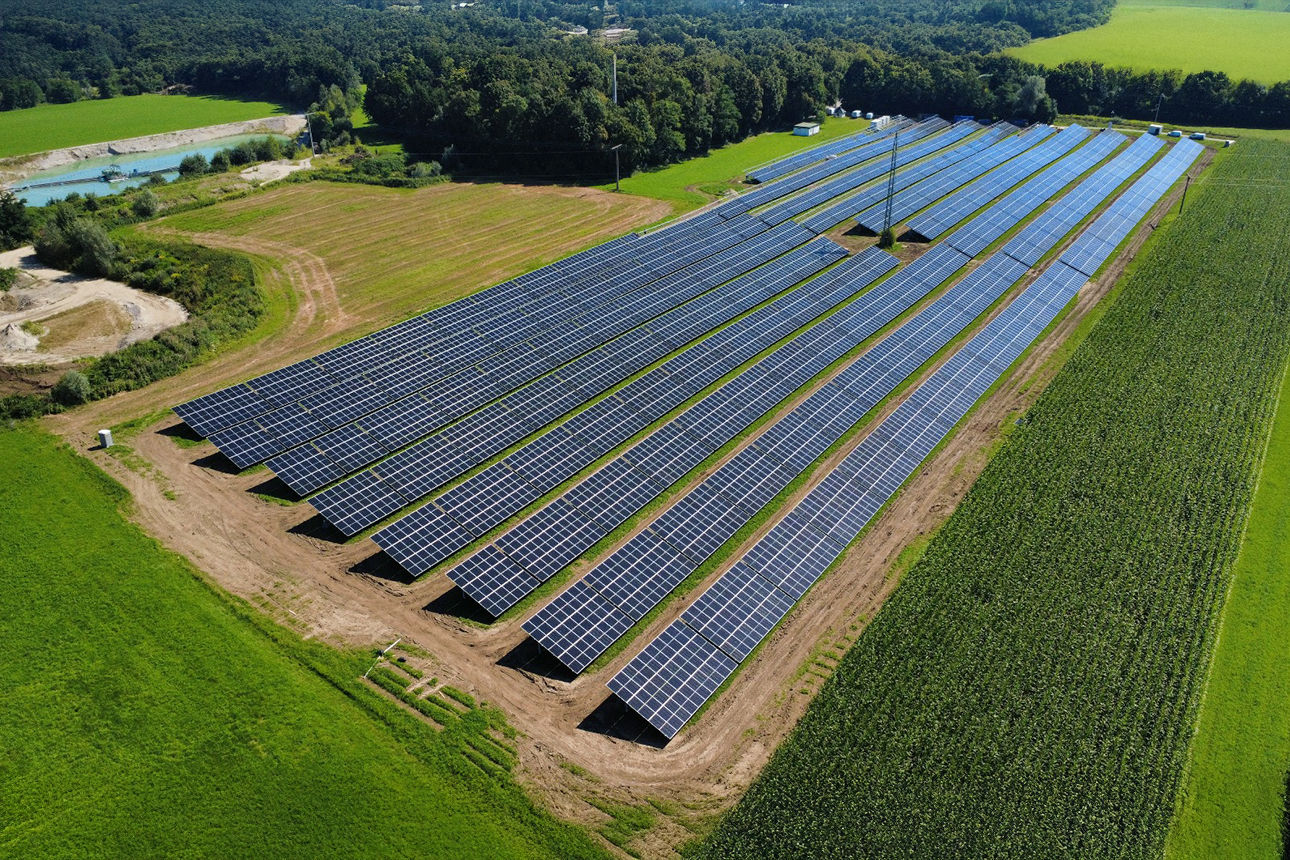 Luftbild Bürgersolarpark Ainring-Mitterfelden