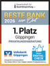 Siegel: Beste Bank vor Ort