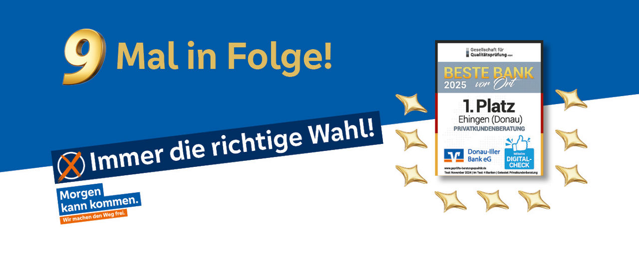 Best Bank vor Ort - 9 Mal in Folge