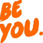 Logo einer Volksbank in Blau Orange